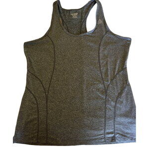NWT Reebok XL Training Dynamic Tank Top Black Heather Moisture Management Slim